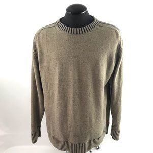 Y2K 00s Levi’s Red Tab Men’s Size XL Beige Tan Knit Cotton Chunky Sweater Style